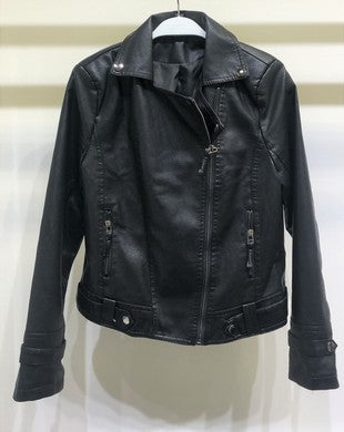 Black Leather Double Rider Zipper Pocket Venti 6 Jacket 3/17/23 5791
