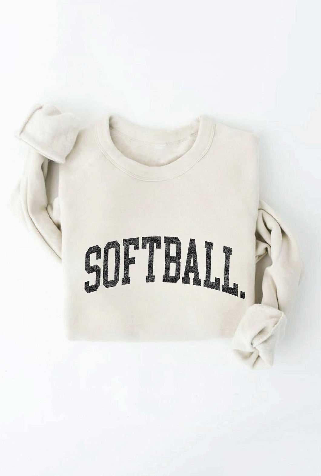 Vintage White Softball Graphic Relaxed Oat Pullover 4/7/23 5958