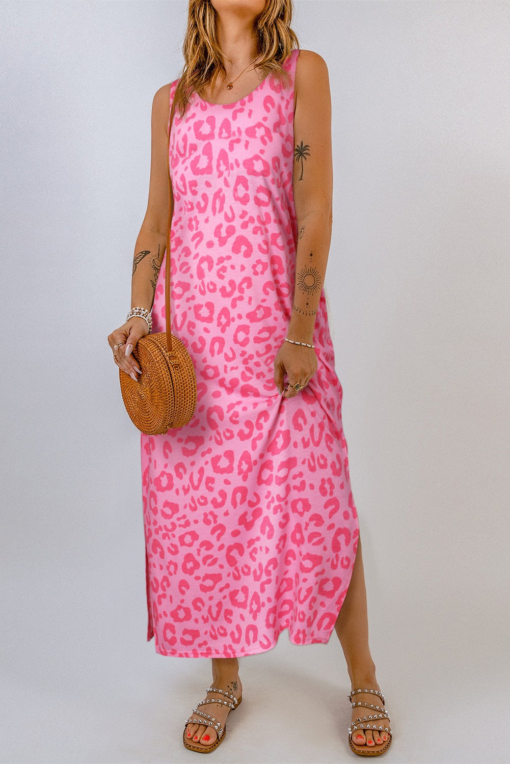 Leopard Sleeveless Maxi K Dress 4/4/23 5917