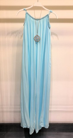 Turquoise Spaghetti Strap Wide Leg Venti 6 Jumper 7/7/23 5926