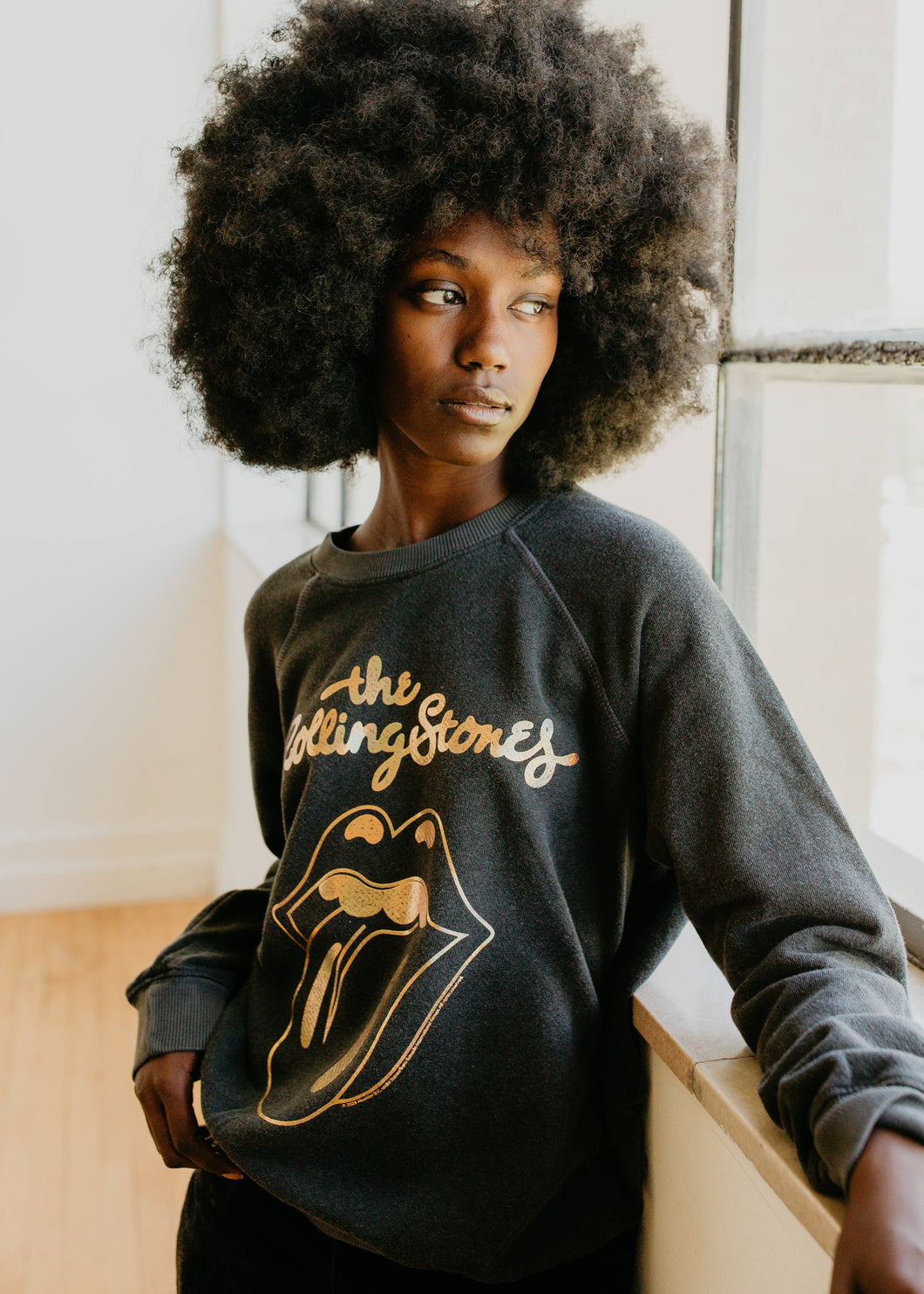 Black Rolling Stones Sticky Fingers Sweatshirt
