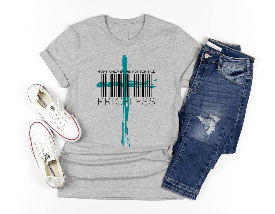 Priceless Gods Children Not for Sale Faith Graphic Tee