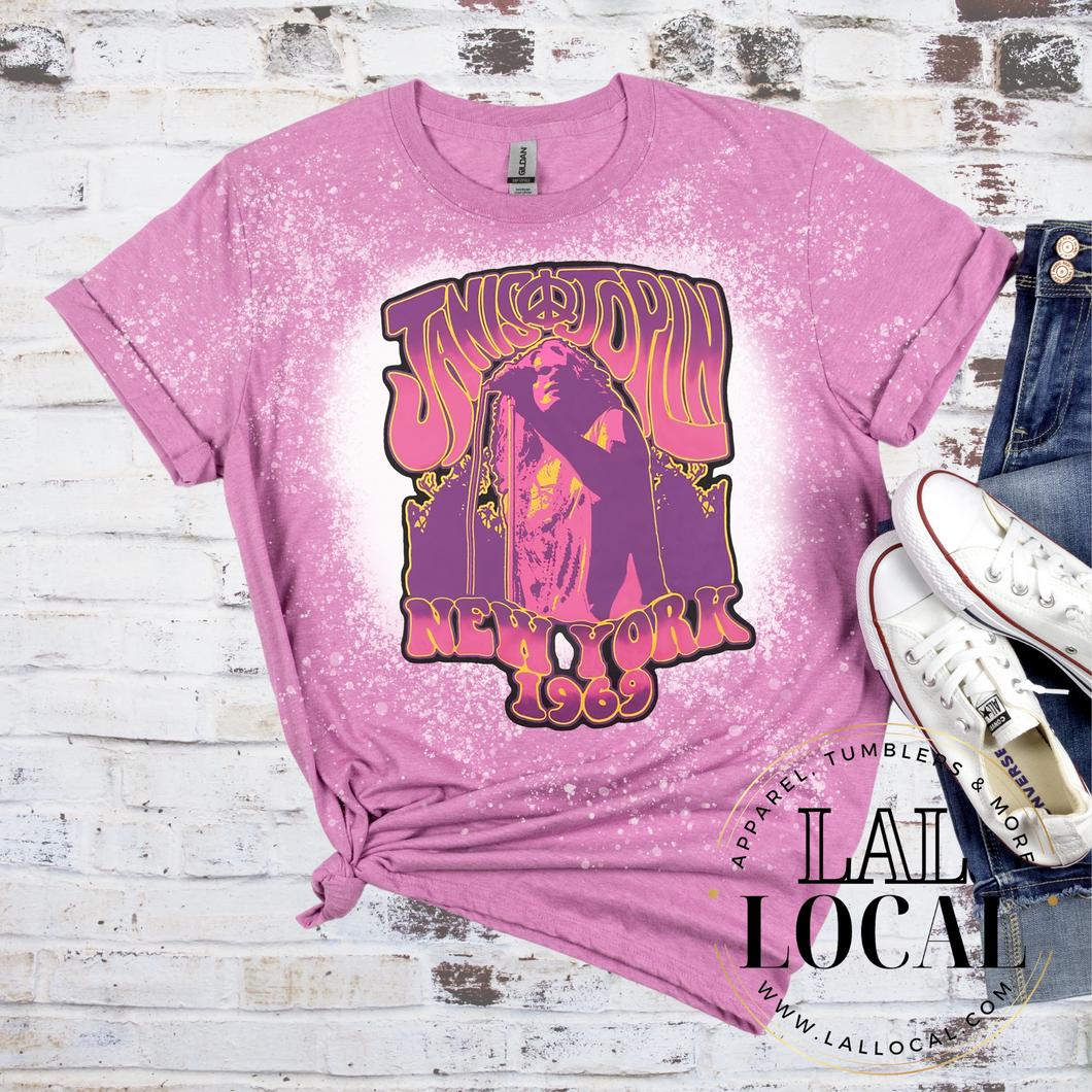 Janis Joplin Bleached Band Tee