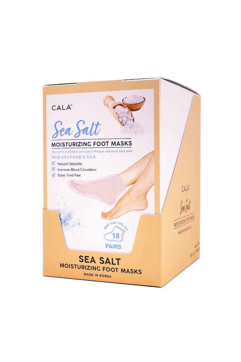 CALA 3 Pairs Moisturizing Foot Mask 67176 Sea Salt -