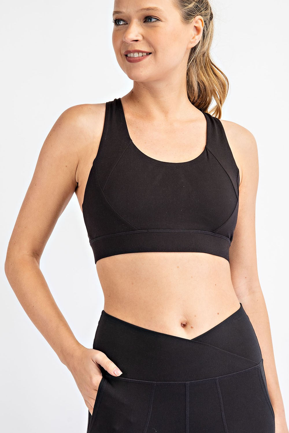 Black Active Criss Cross Rae Mode Sports Bra 1/17/23 5305