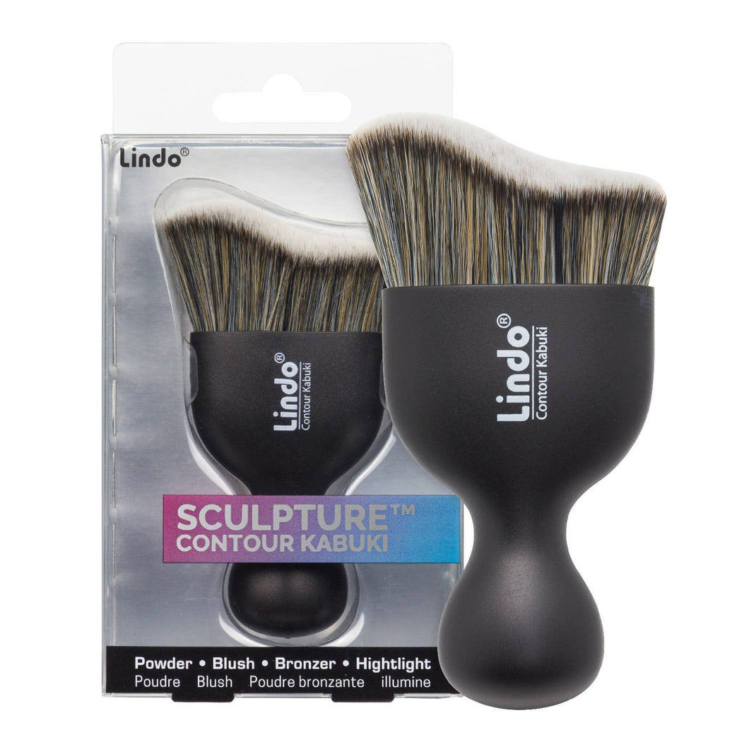 Black Lindo Sculpture Contour Kabuki - Premium Face Brush