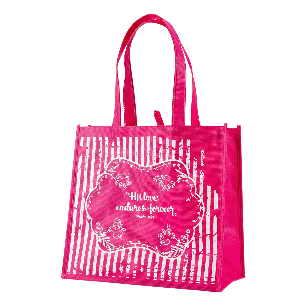 Eco Tote: Pink His Love Endures