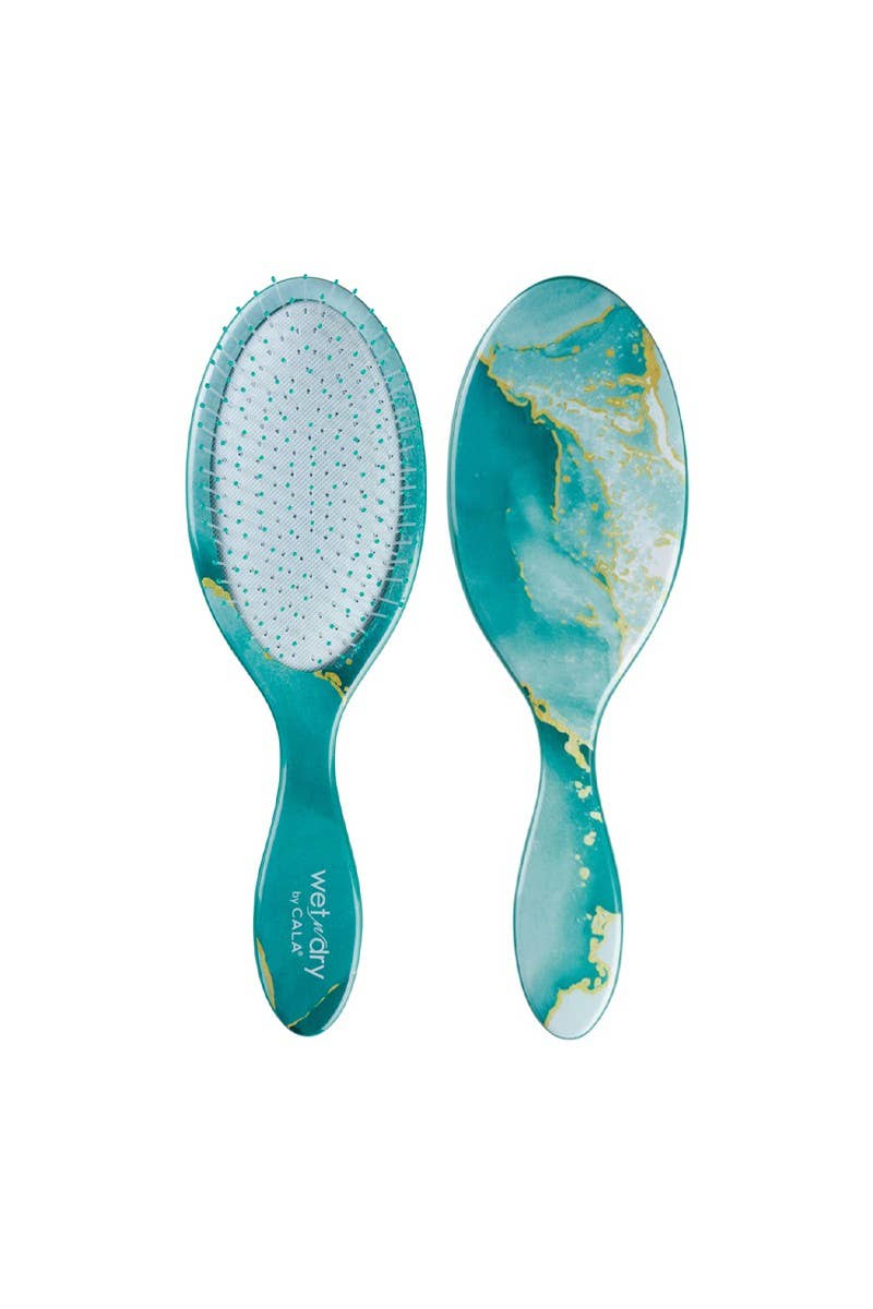 CALA Wet n Dry Detangling Hair Brush Mint Marble