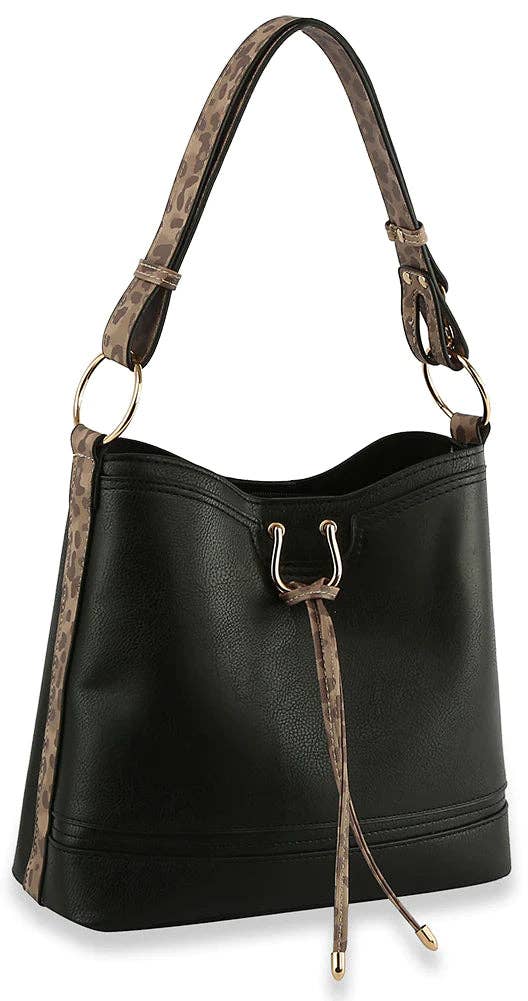 Tassel Accented Hobo Handbag