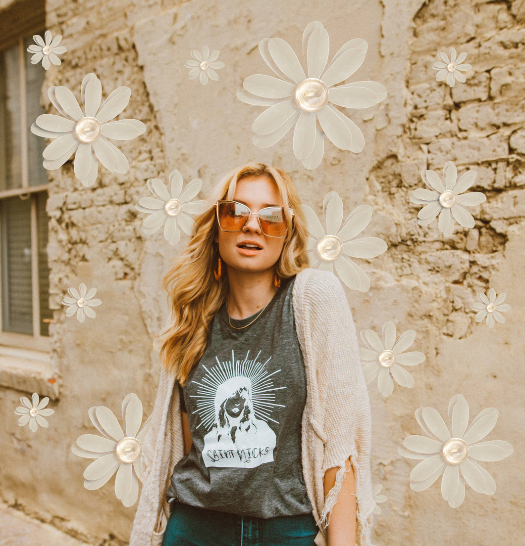 Saint Nicks Stevie - Stevie Boyfriend Tshirt (Acid Wash)