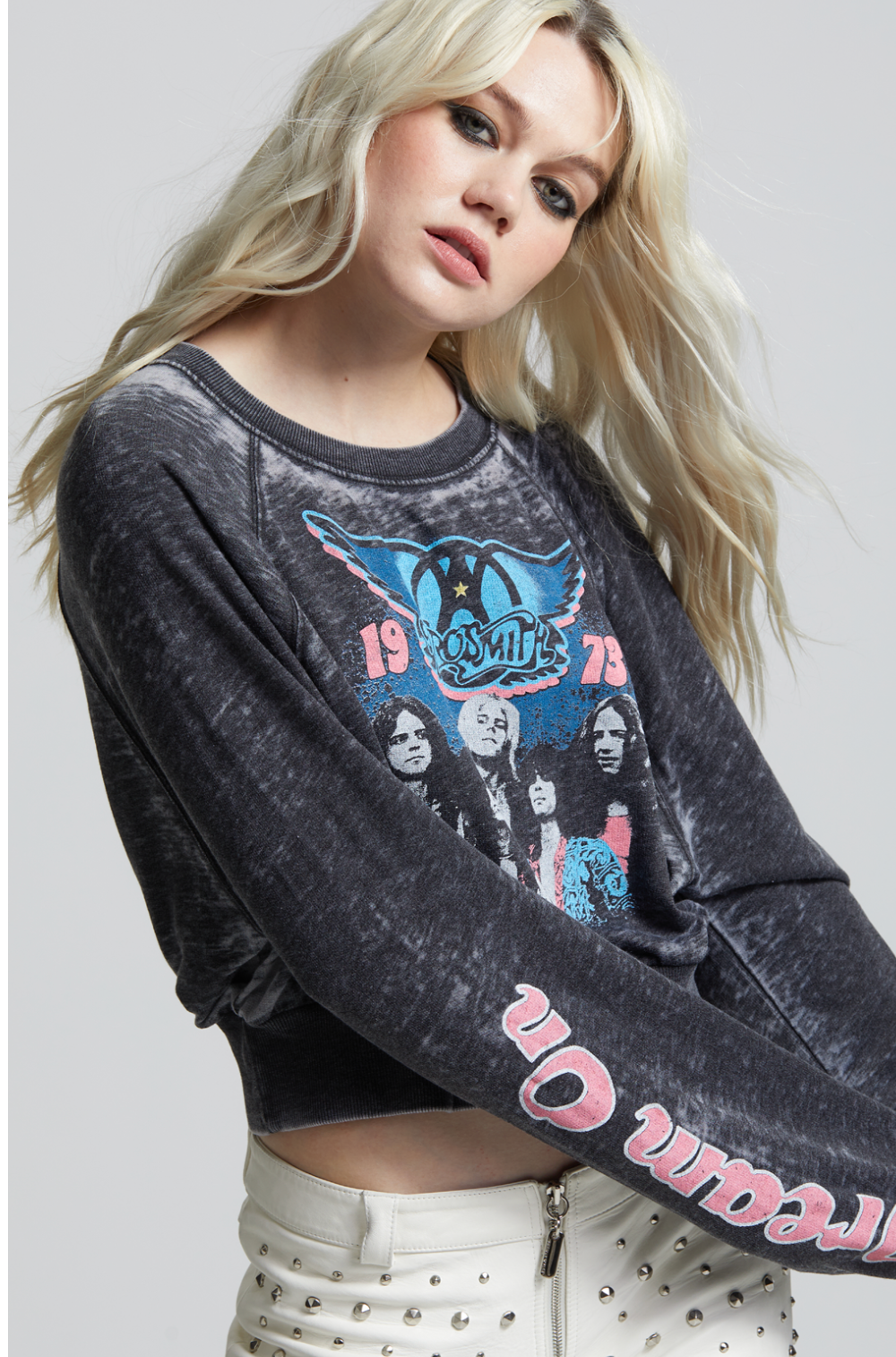Black Aerosmith Dream on Ls Burnout Sweatshirt
