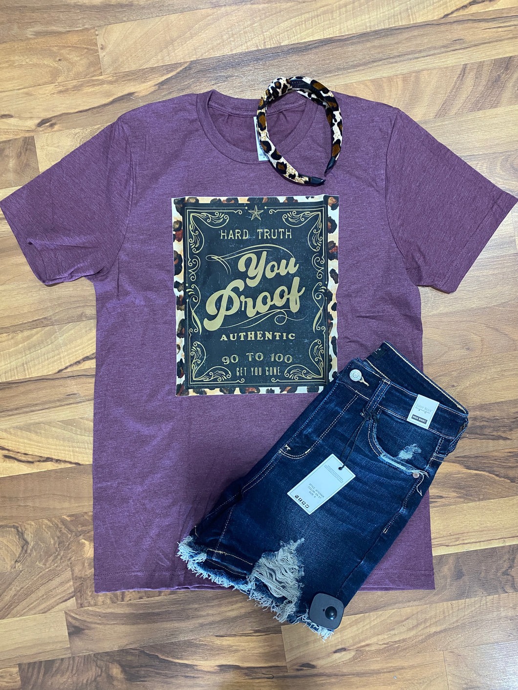 Heather Maroon You Proof Graphic Tee