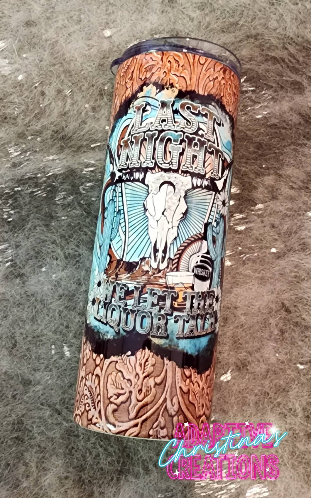 Last Night MW Printed Tumbler 20 oz Skinny