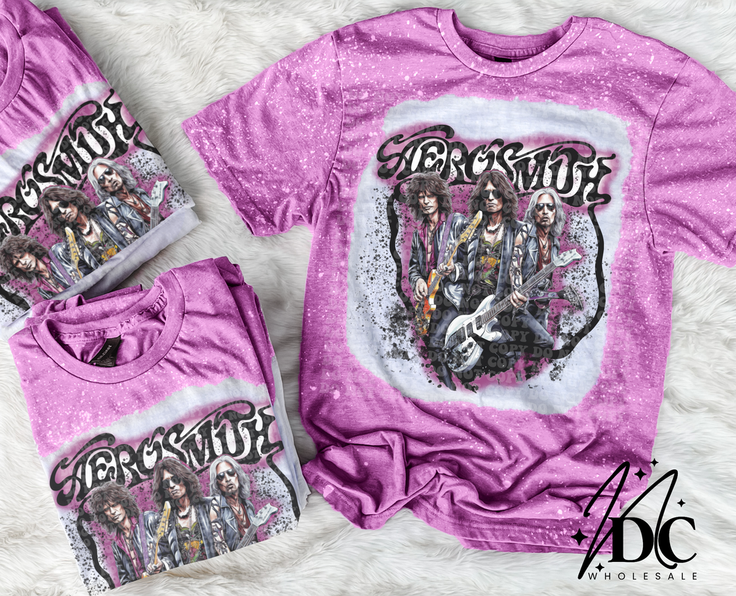 Heather Orchard Aerosmith Band Tee Bleached Tee
