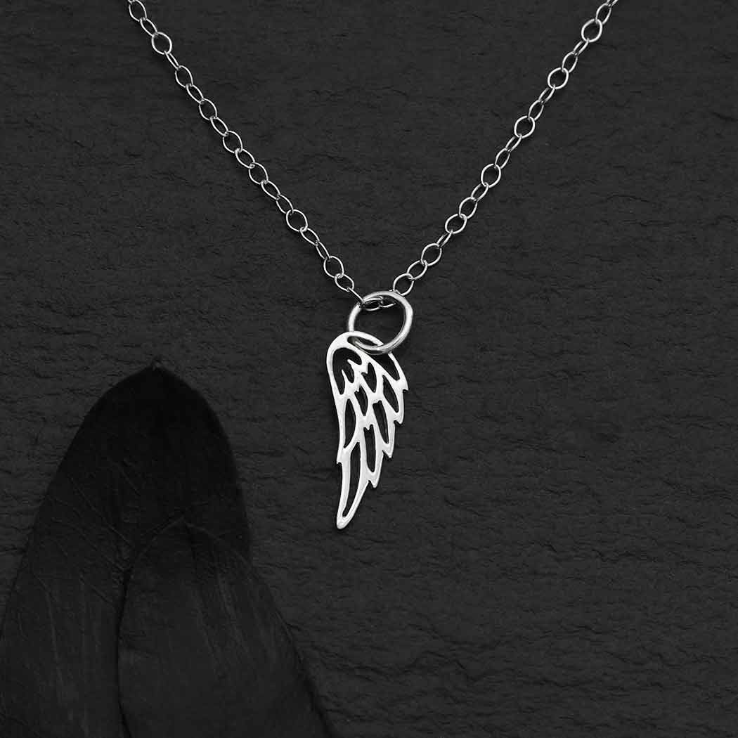 Sterling Silver 18 Inch Tiny Wing Necklace