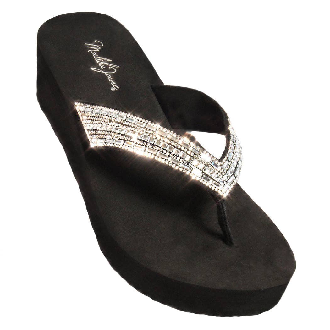 Black Brentwood Comet Black with Clear Crystal Strap