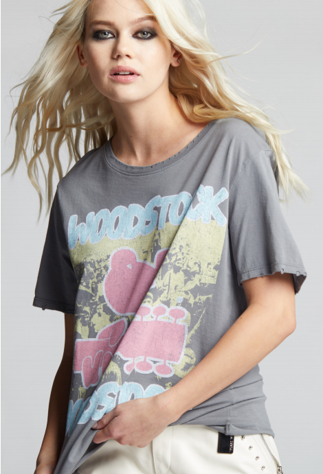 Steel Grey Woodstock Festival Tee