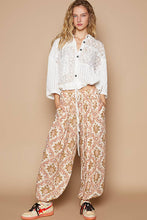 POL Cream Multi colored printed woven casual pants