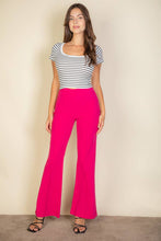 High Waist Stretch Crepe Flare Pants: Black / S