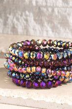 Golden Girl Glass Bead 9 Set Bracelet