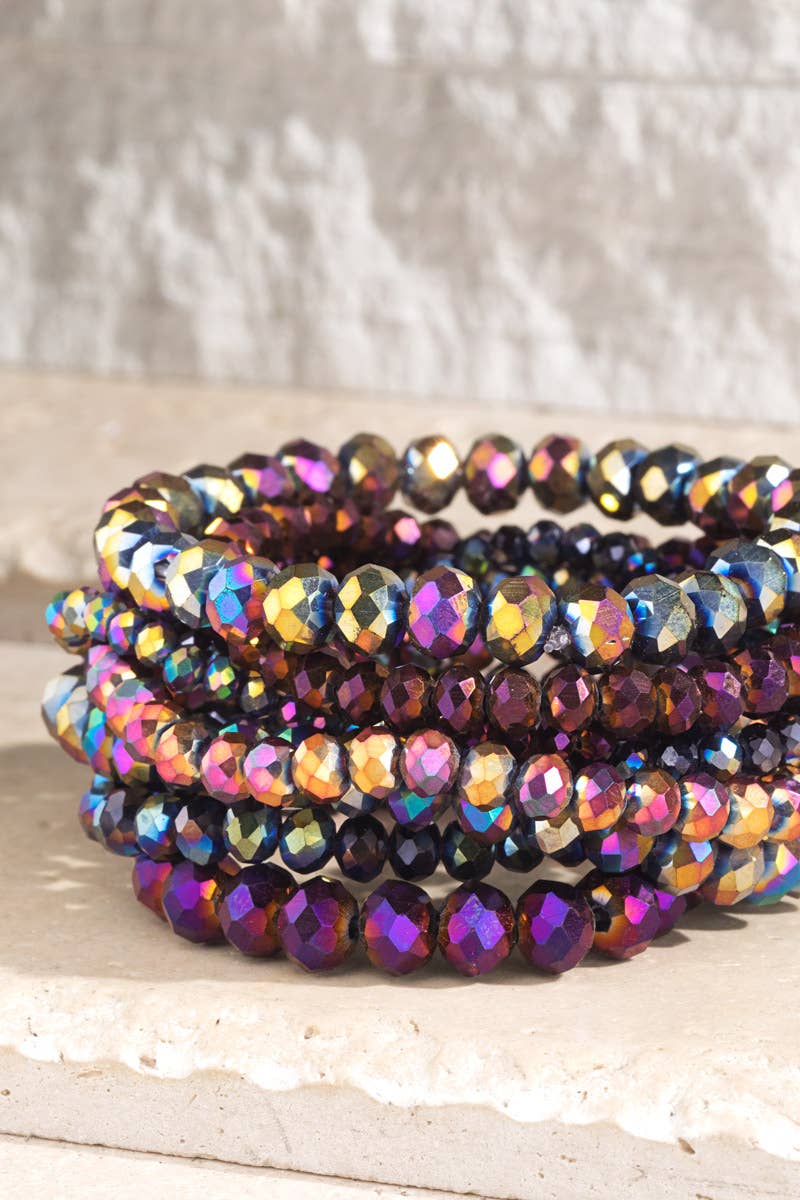 Electra Glass Bead 9 Set Bracelet