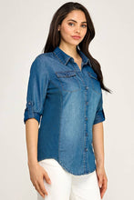 Medium Knit to Fit Vintage Wash Denim Button Down Shirt