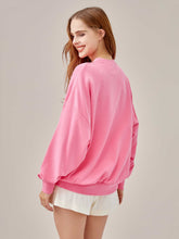 Pink Santa Face Rhinestone Comfy Crewneck Sweatshirt