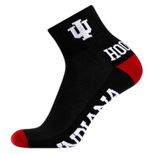 Indiana Hoosiers Black Quarter Socks