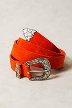 Burnt Orange Western Buckle Belt
