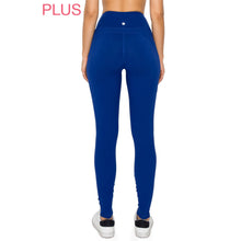Plus Size Premium High Waist Solid Activewear Leggings: Forest Green