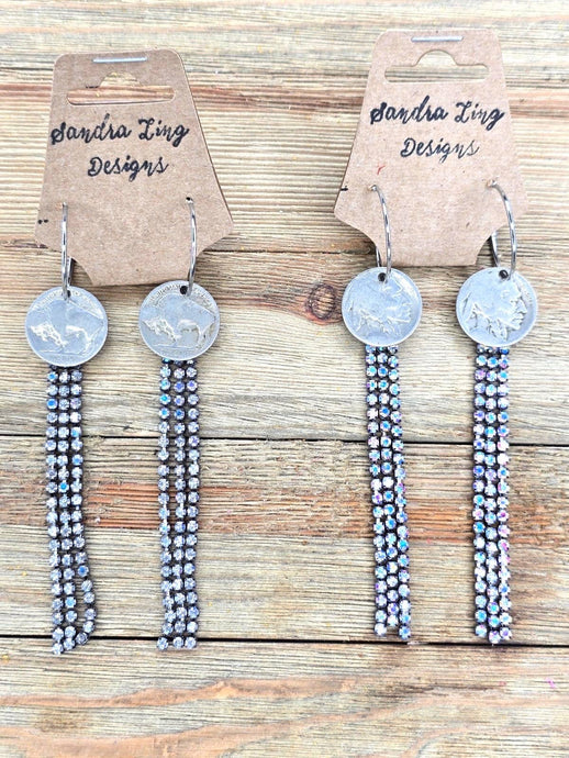 Small Buffalo Dusk Dangle Earrings