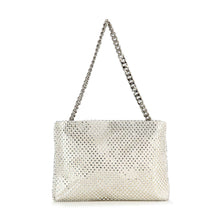 Beige Metal Mesh Evening Bag