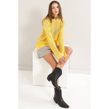 Pineapple Drop Shoulder Sweater