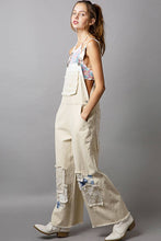 Natural Crochet patchwork detail casual denim POL overalls