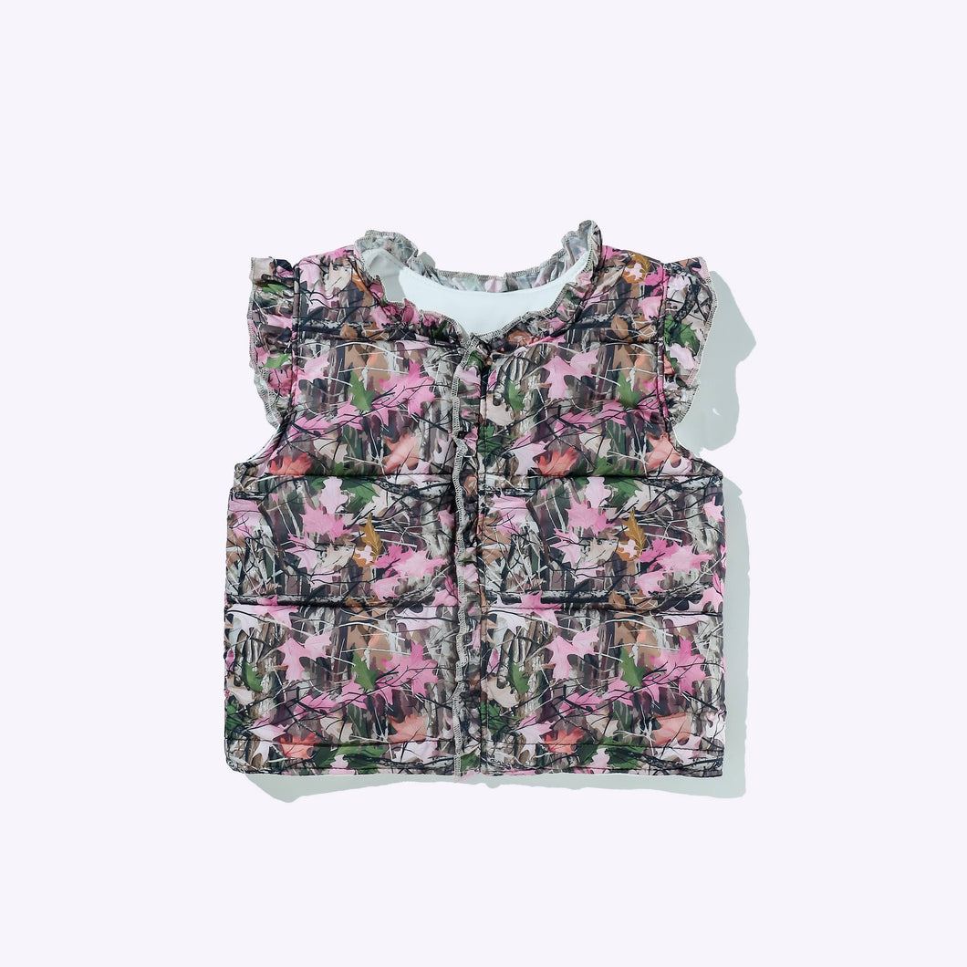 Kids Camo Pink Tree Vest