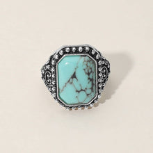 Black Rectangle Stone Stretch Ring