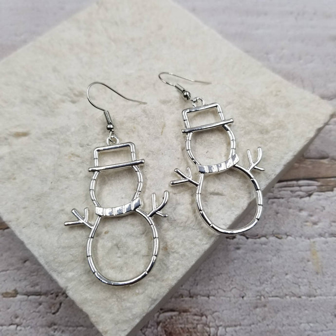 Snowman Silhouette Earrings
