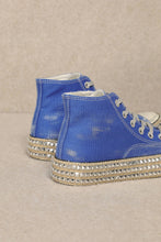 MX-CHANTEL - Studded High Top Sneakers: Blue / Standard / 6(1)-6.5(1)-7(1)-7.5(2)-8(2)-8.5(2)-9(2)-10(1)