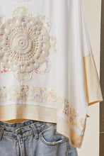 Ivory Lace Embroidered Short Sleeve Round Neck Top