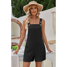 Black Sleeveless Jacquard Adjustable Strap Romper