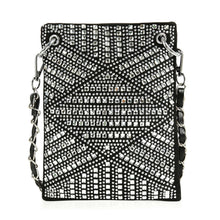 Silver Rhinestone Covered Petite Crossbody Sling