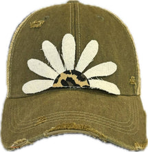 Yellow Daisy and Leopard Baseball Cap: