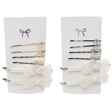 12pk Butterfly Pearls Bow Hair Pin Set