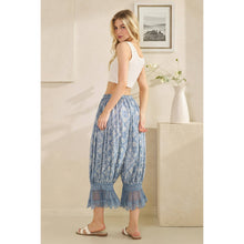 Blue Washed Paisley Oli&Hali Bloomer Pants