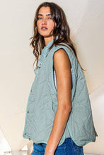 Sage Quilted Vest With A Down-filled