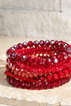 Black Glass Bead 9 Set Bracelet