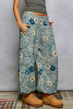 Navy Multi Printed Twill Relaxed Fit Floral POL Pants