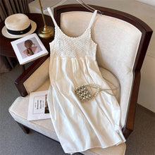 Beige Crosa - Bohemian Style Midi Dress