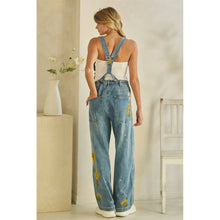 Denim Sunflower Embroidery Oli+Hali Overalls