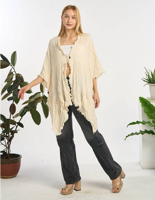 White Cotton Cardigan